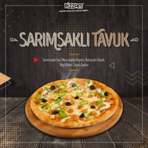 Sarımsaklı Tavuk Pizza